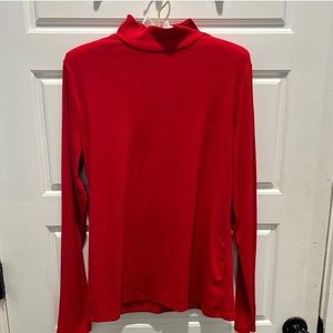 red mock neck